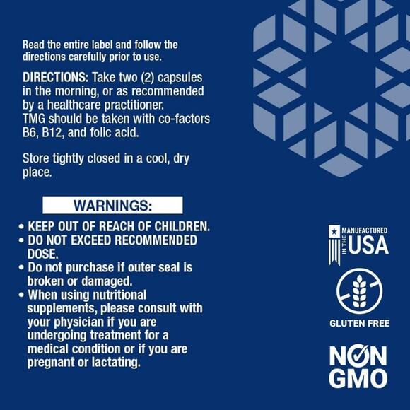 TMG 500 Mg – Trimethylglycine Supplement – Encourages Healthy Homocysteine Level - Picture 3 of 4